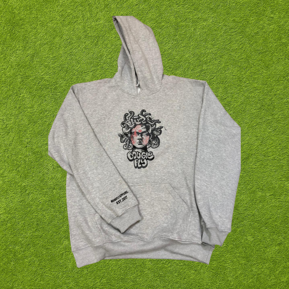 BougieFly Medusa Head Hoodie – Gray