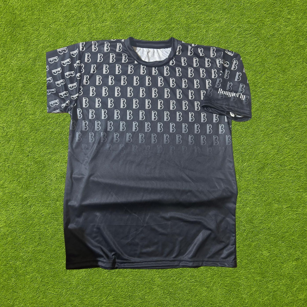 BougieFly “Monogram Flow” BF Logo Tee – Midnight Black Edition