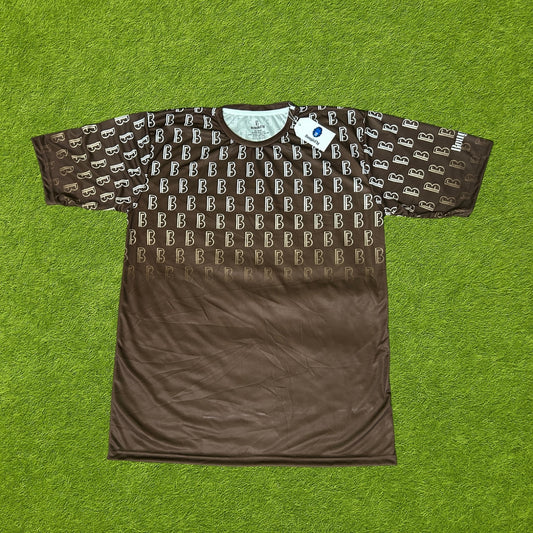 BougieFly “Monogram Flow” BF Logo Tee – Mocha Fade Edition